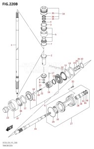 DF250T From 25004F-510001 (E03)  2015 drawing TRANSMISSION (DF200Z:E03)