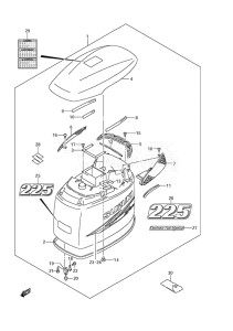 Outboard DF 225 drawing Engine Cover