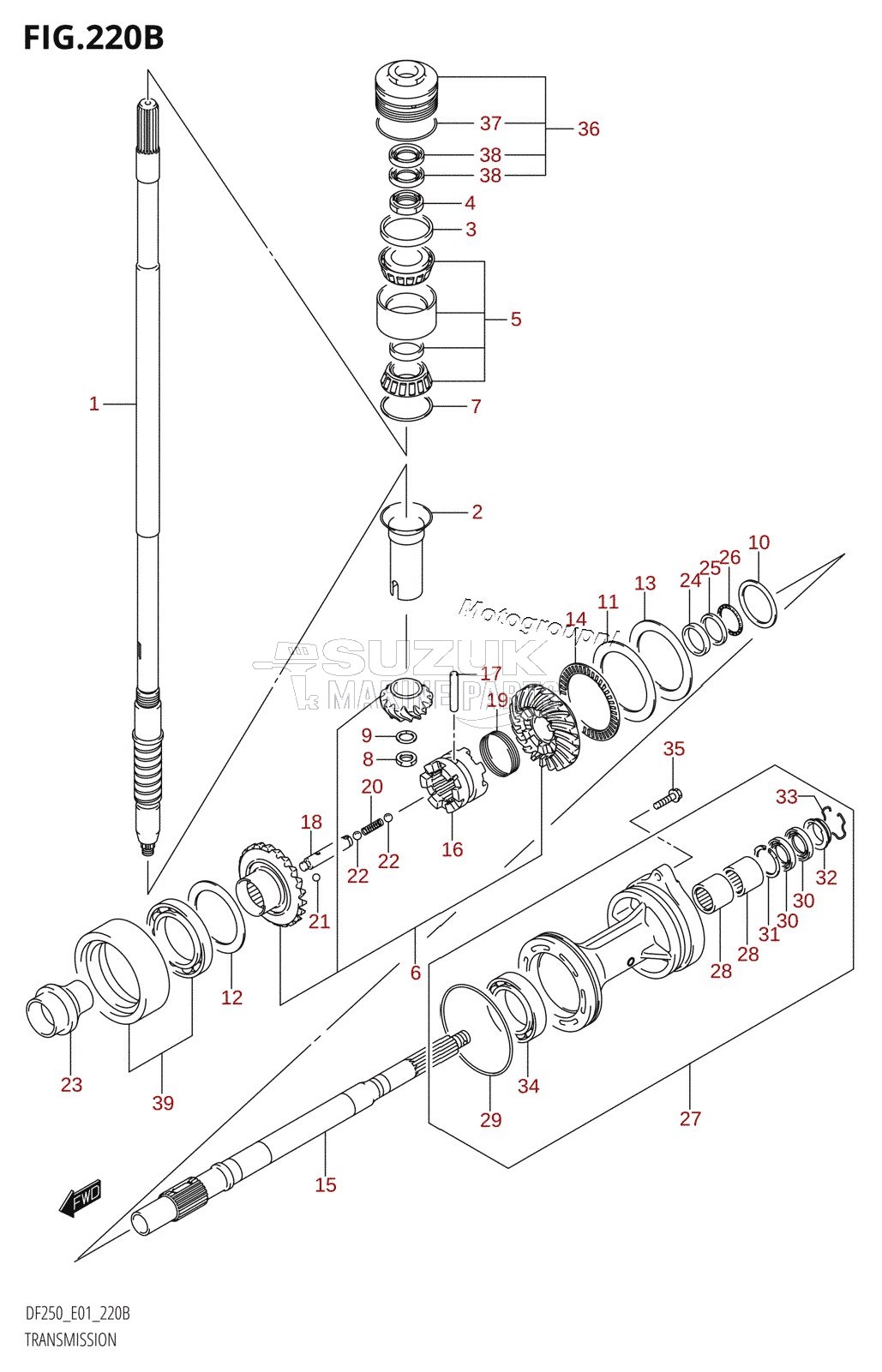 TRANSMISSION (DF200Z,DF200WZ,DF225Z,DF225WZ,DF250Z)