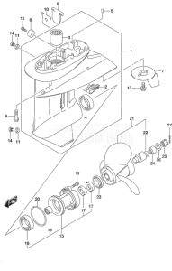 Outboard DF 30A drawing Gear Case