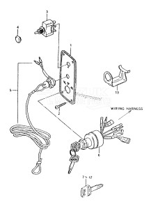 DT85 From 8501-100000 ()  1988 drawing OPT : IGNITION SWITCH