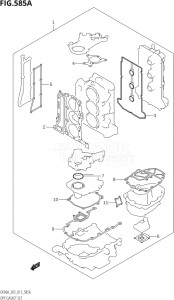 04003F-310001 (2013) 40hp E03-USA (DF40A  DF40AQH  DF40AT  DF40ATH) DF40A drawing OPT:GASKET SET