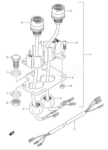  (2003) 115hp - () DF115TL drawing OPT : TRIM SWITCH