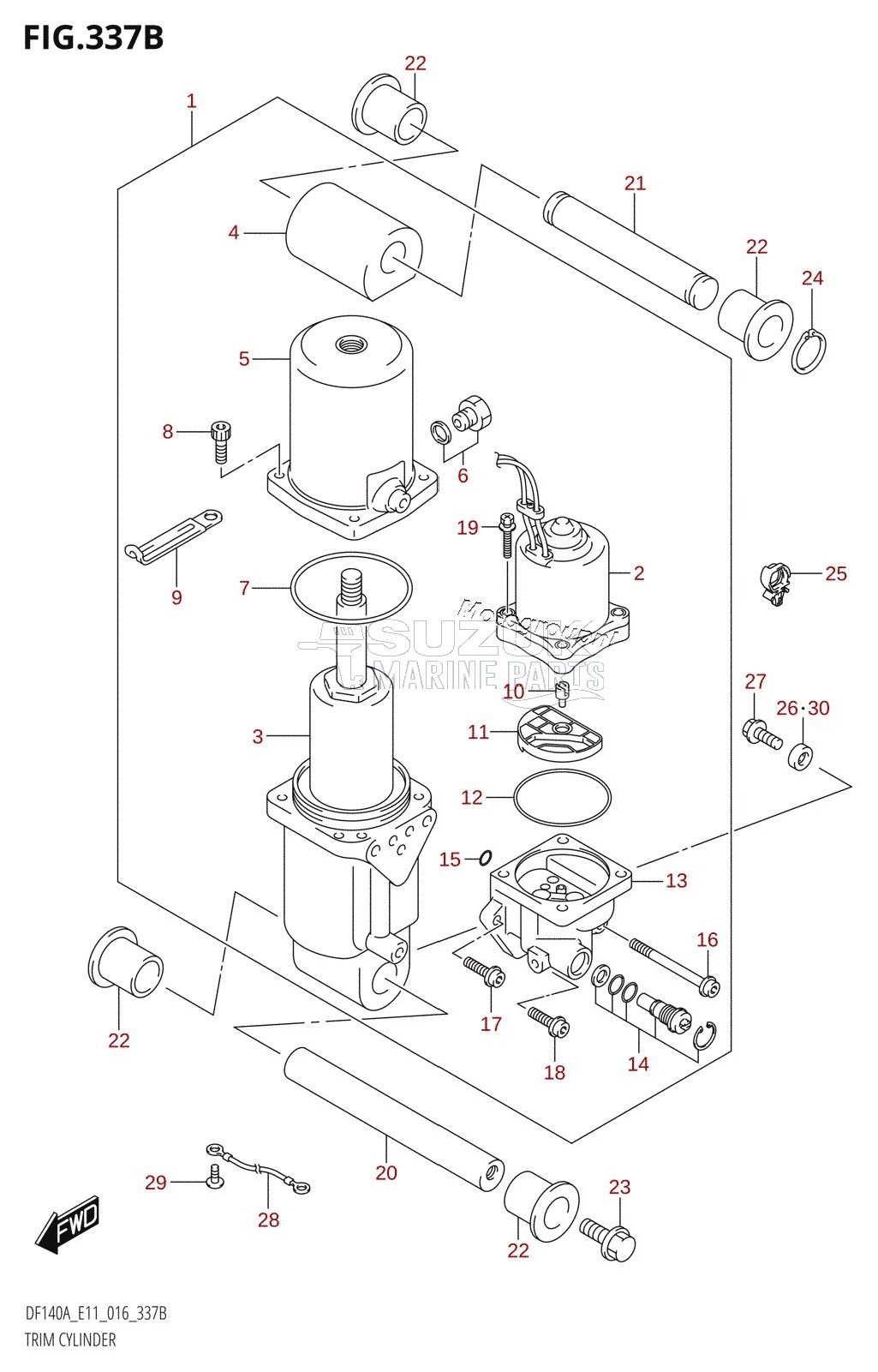 TRIM CYLINDER (DF115AT:E11)