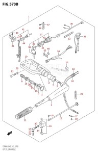 DT40 From 04005-210001 ()  2012 drawing OPT:TILLER HANDLE (DT40WR:P90)