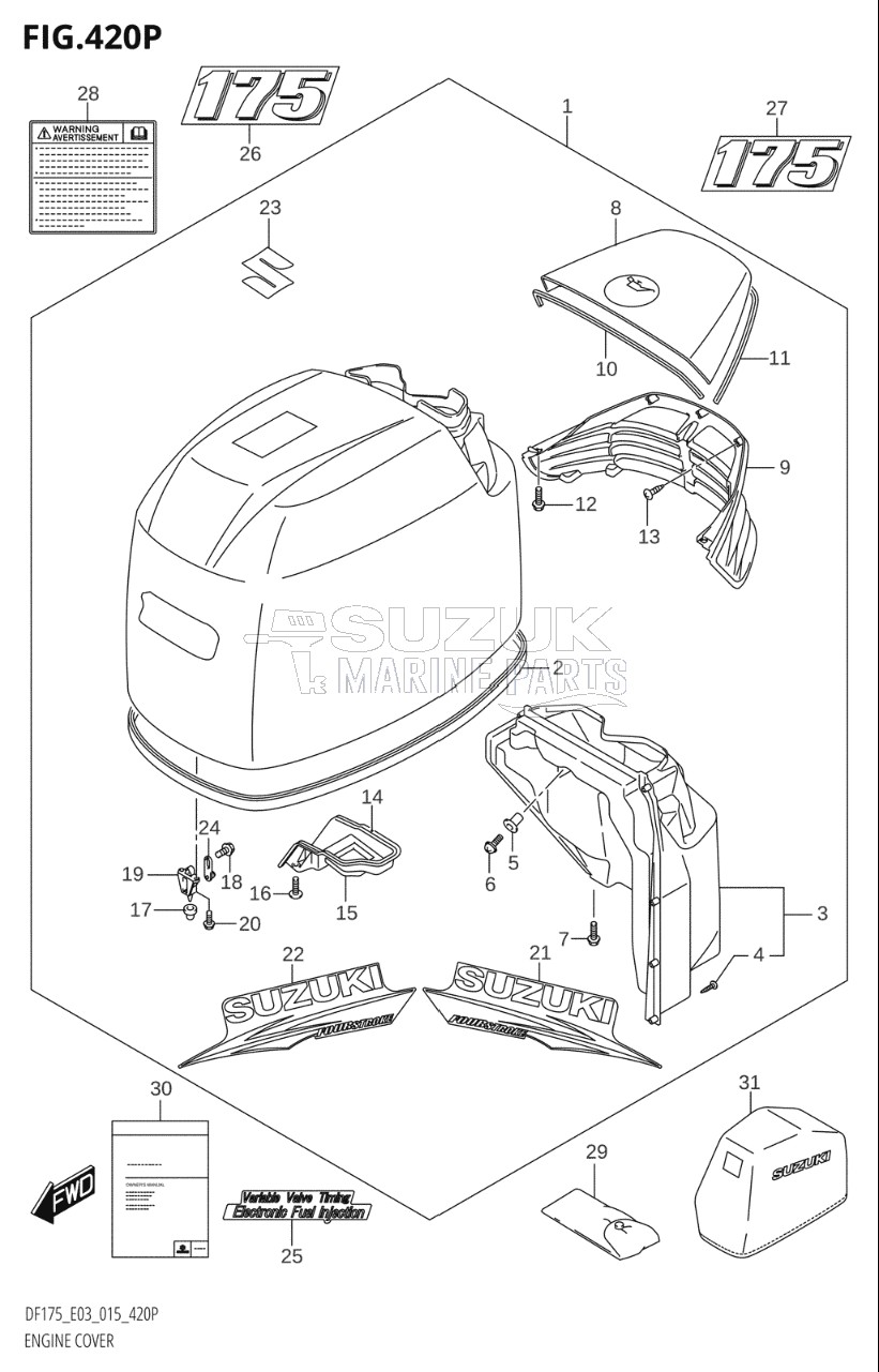 ENGINE COVER (DF175Z:E03)