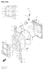 00801F-340001 (2023) 8hp P01-Gen. Export 1 (DF8A    DF8AR) DF8A drawing CYLINDER HEAD