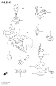 02002F-340001 (2023) 20hp E01 E40-Gen. Export 1 - Costa Rica (DF20A  DF20AR  DF20AT  DF20ATH) DF20A drawing SENSOR / SWITCH (SEE NOTE)