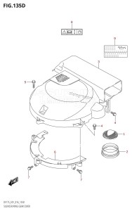 DF175ZG From 17502Z-610001 (E01 E40)  2016 drawing SILENCER /​ RING GEAR COVER (DF150TG:E40)