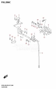 DF30A From 03003F-710001 (P40)  2017 drawing CLUTCH ROD (DF25AT:P03)