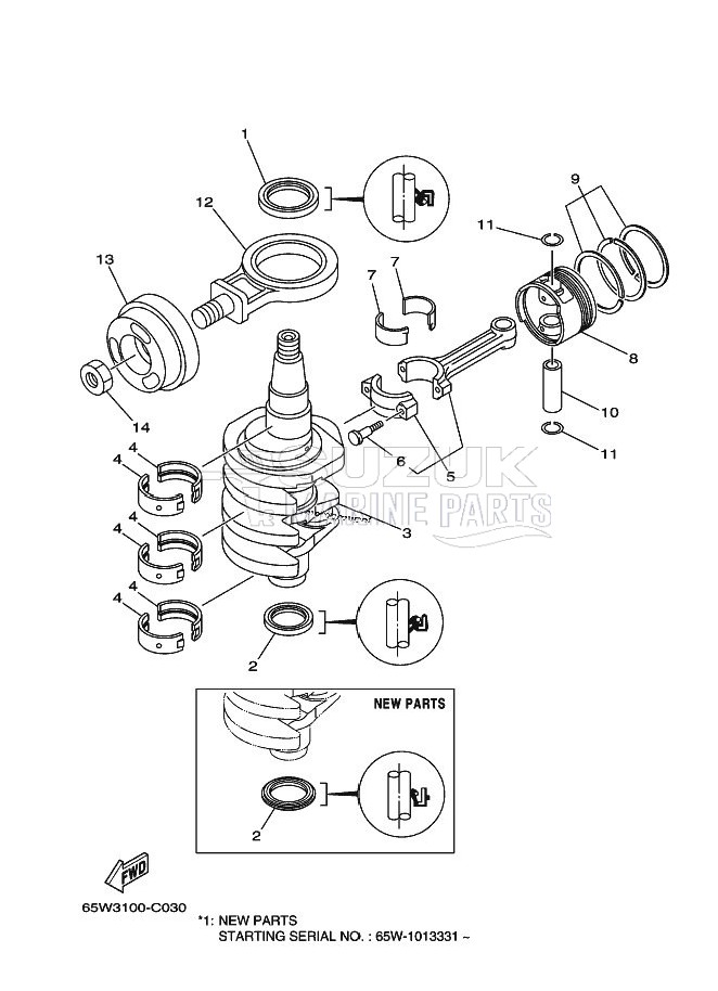 CRANKSHAFT--PISTON