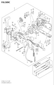 11503F-710001 (2017) 115hp E11 E40-Gen. Export 1-and 2 (DF115AT) DF115A drawing OPT:REMOTE CONTROL (1) (DF115AZ:E11)