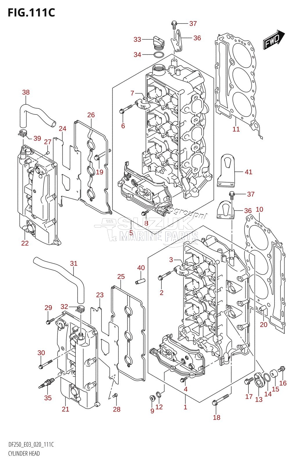 CYLINDER HEAD (DF250ST)