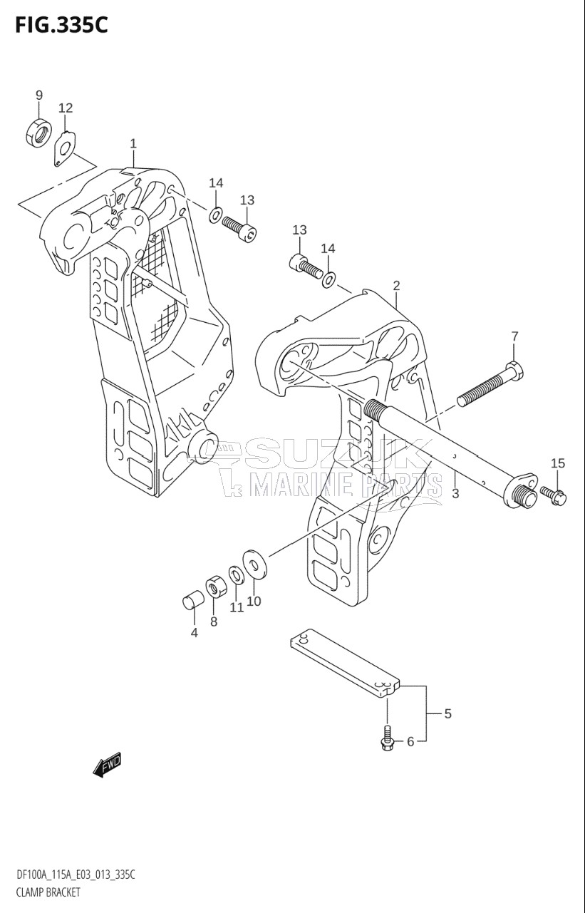 CLAMP BRACKET (DF115AZ:E03)