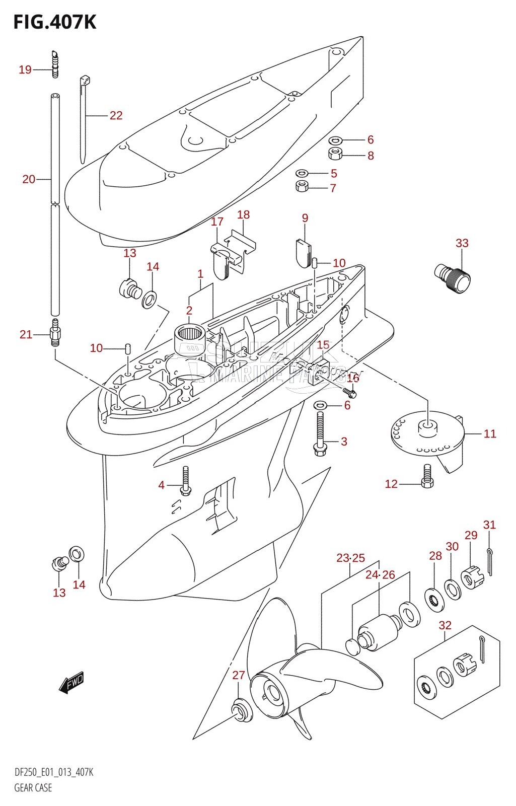 GEAR CASE (DF250T:E40)