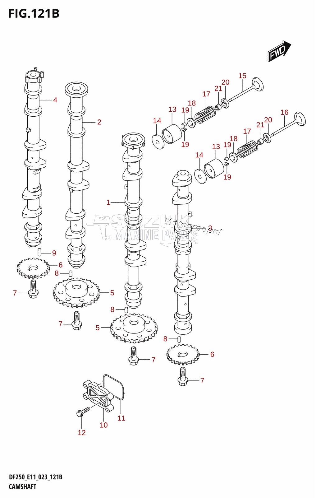 CAMSHAFT ((DF200T,DF200Z):(022,023))