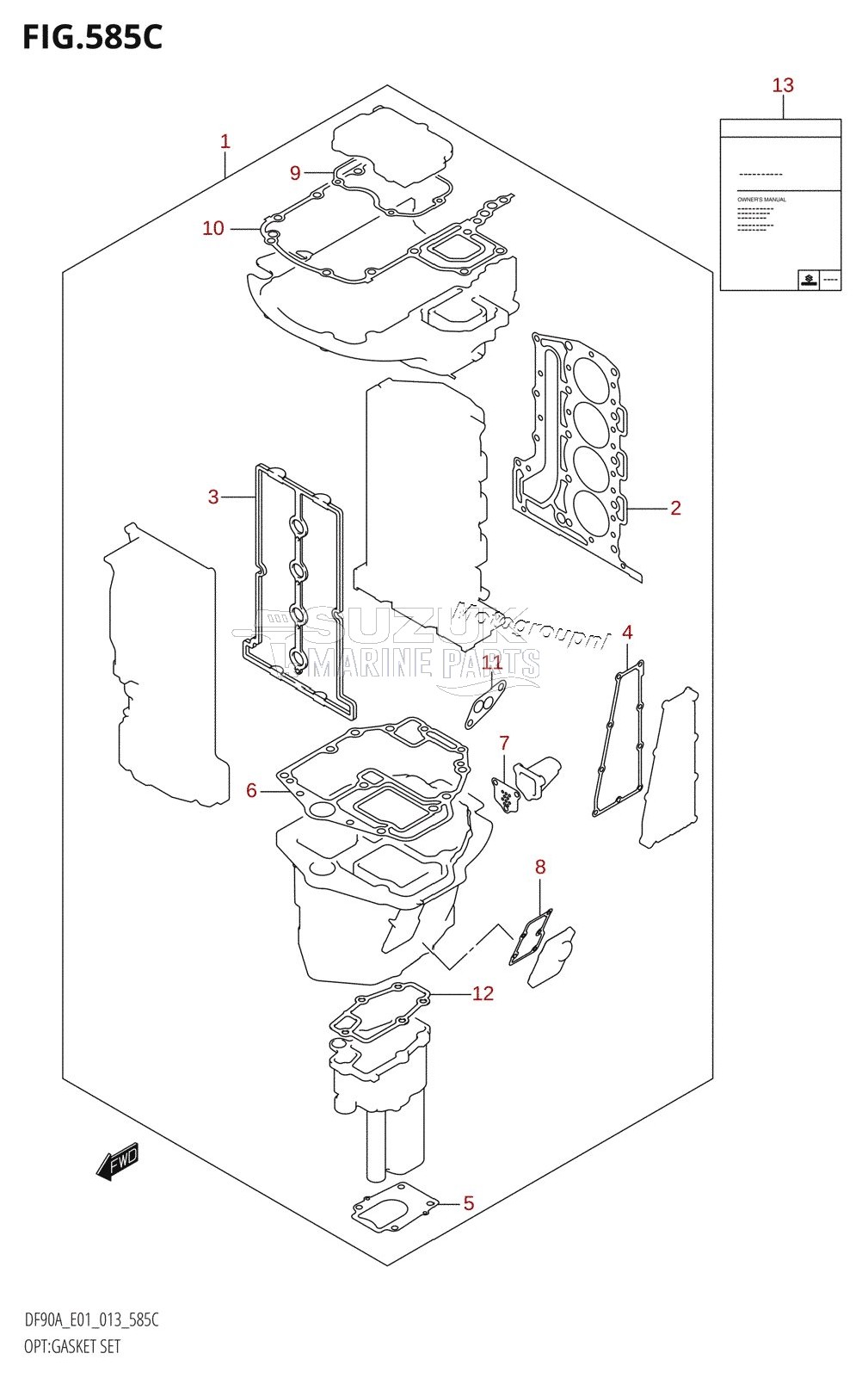 OPT:GASKET SET (DF70ATH:E01)