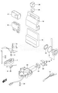 DF 150AP drawing PTT Switch/Engine Control Unit