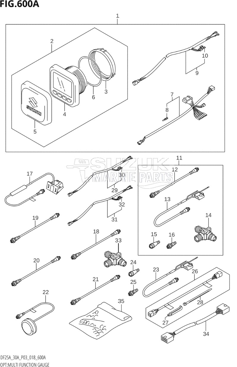 OPT:MULTI FUNCTION GAUGE (DF25AT,DF30AT)