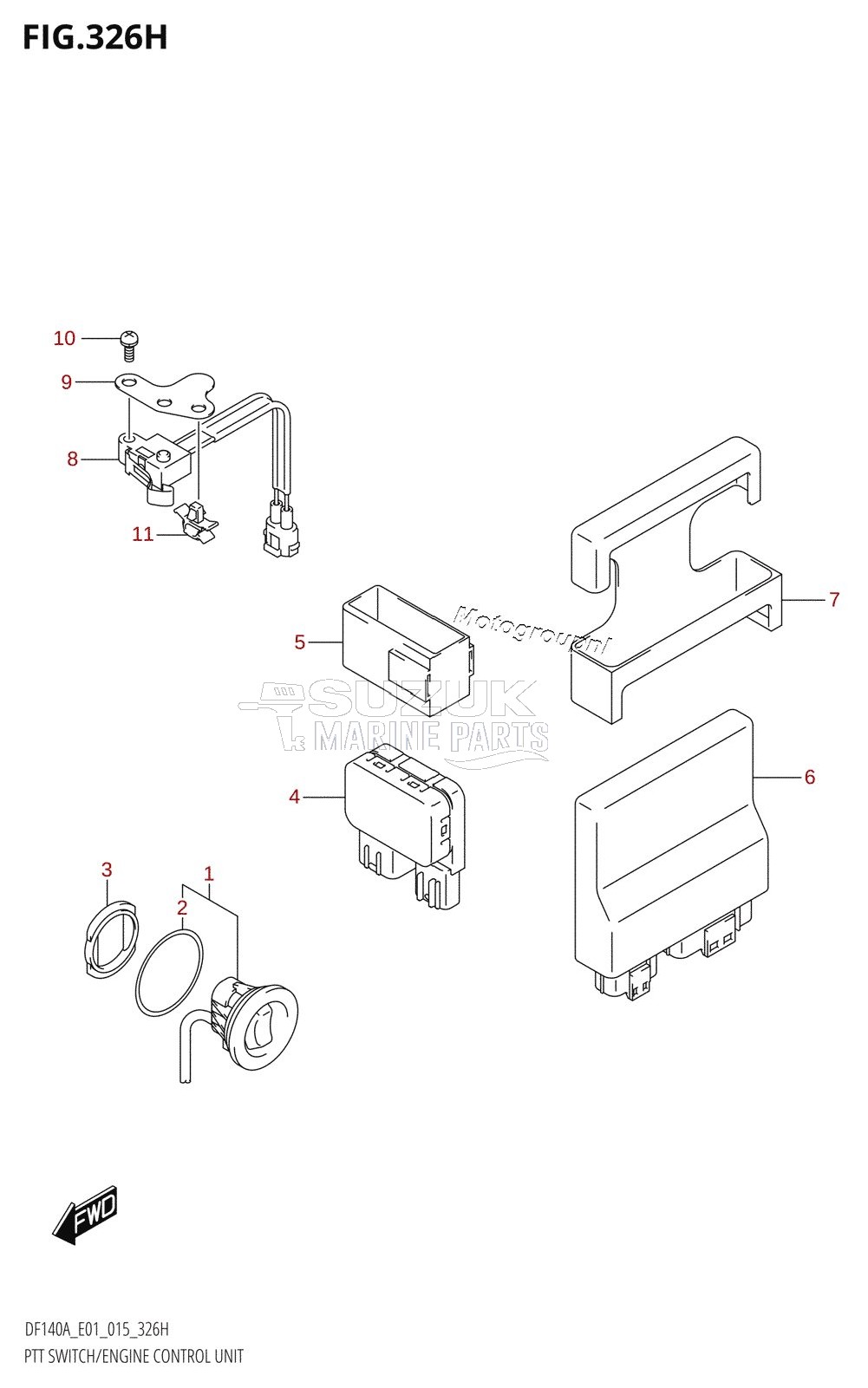 PTT SWITCH /​ ENGINE CONTROL UNIT (DF140AZ:E01)