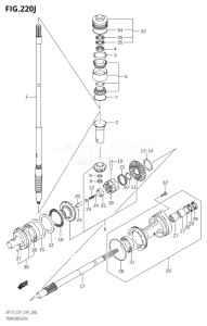 17502Z-410001 (2014) 175hp E01 E40-Gen. Export 1 - Costa Rica (DF175Z    DF175ZG) DF175Z drawing TRANSMISSION (DF175T:E01)