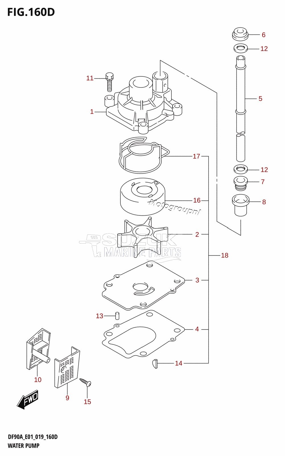 WATER PUMP (DF70A:E40,DF70ATH:E40)