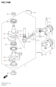 DT40 From 04005-610001 ()  2016 drawing CRANKSHAFT (DT40W:P90)