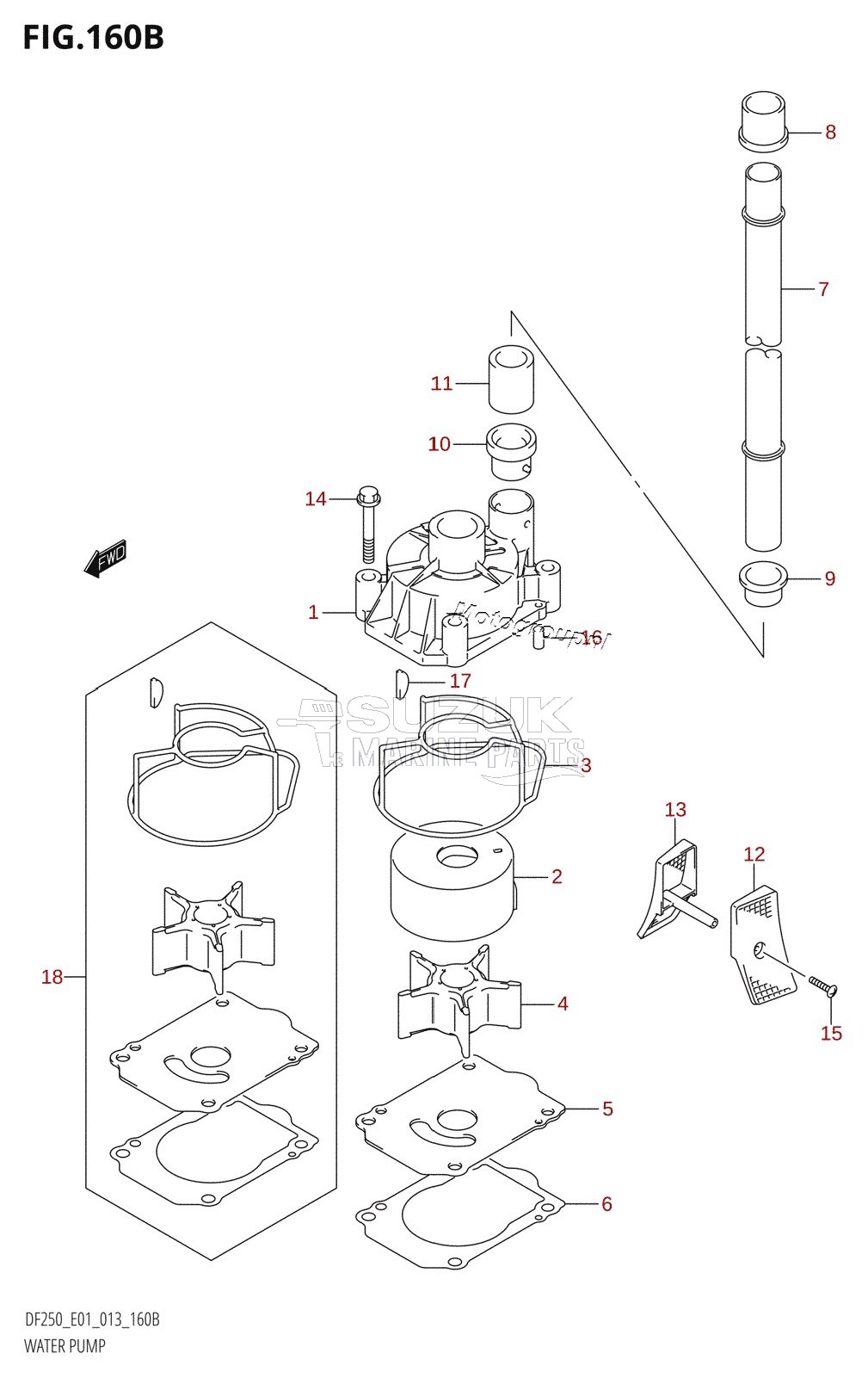 WATER PUMP (DF200T:E40)