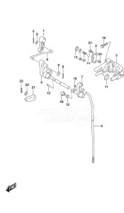 Outboard DF 25A drawing Clutch Rod Remote Control