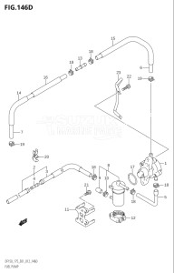 17502Z-210001 (2012) 175hp E01 E40-Gen. Export 1 - Costa Rica (DF175Z) DF175Z drawing FUEL PUMP (DF150Z:E40)