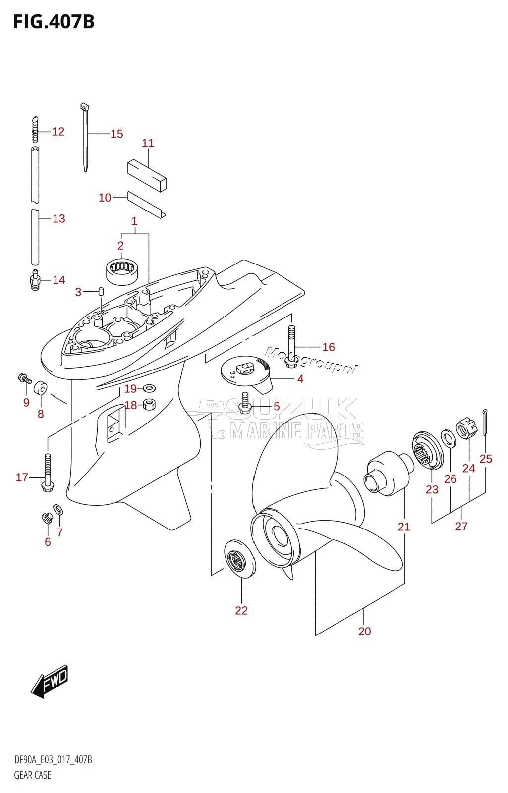 GEAR CASE (DF80A:E03)