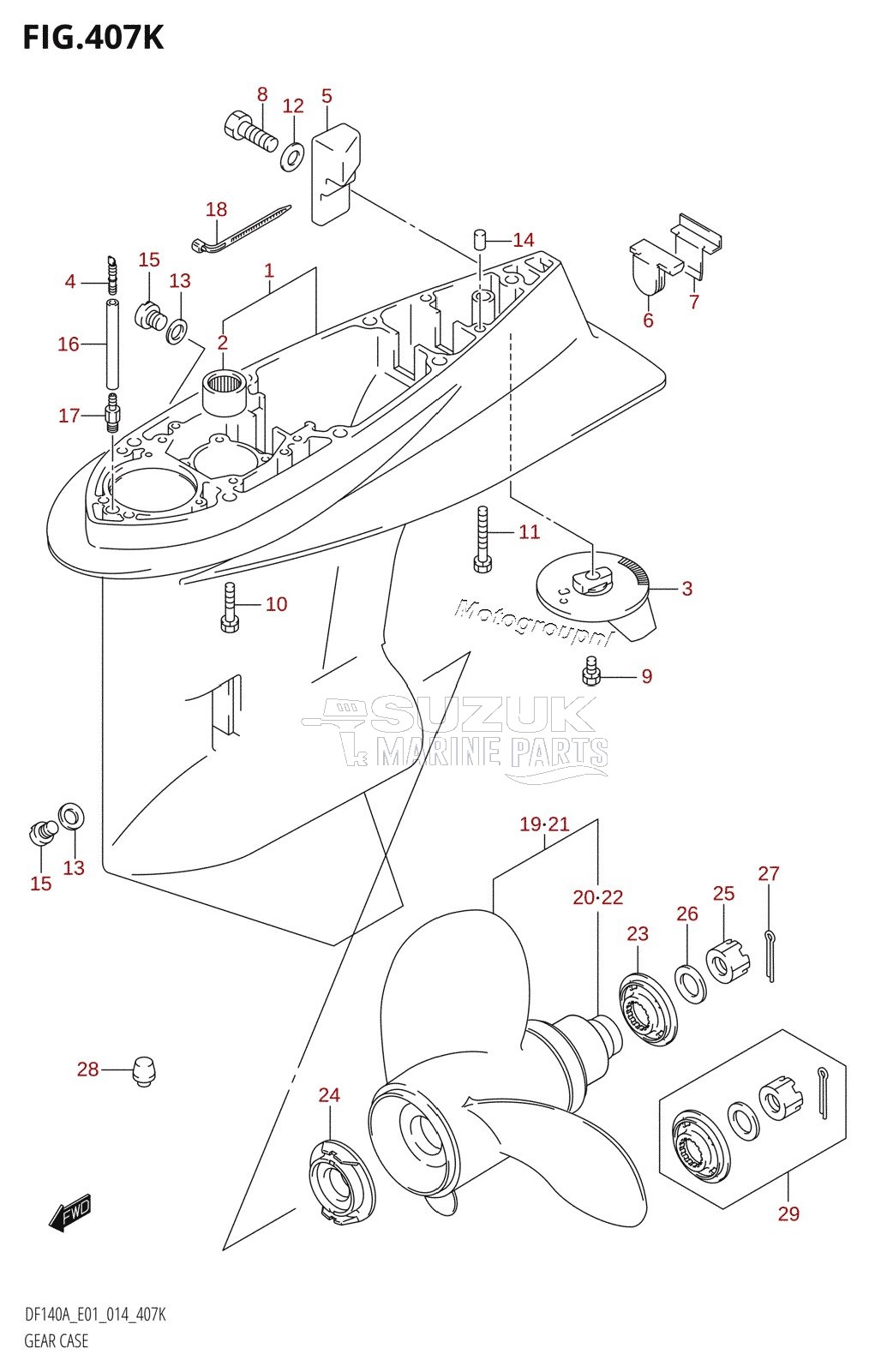 GEAR CASE (DF140AZ:E40)