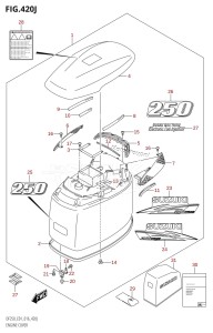 DF200 From 20002F-610001 (E01 E40)  2016 drawing ENGINE COVER (DF250T:E01,DF250Z:E01)