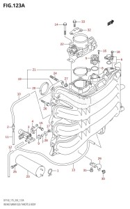 DF175T From 17502F-110001 (E03)  2011 drawing INTAKE MANIFOLD /​ THROTTLE BODY