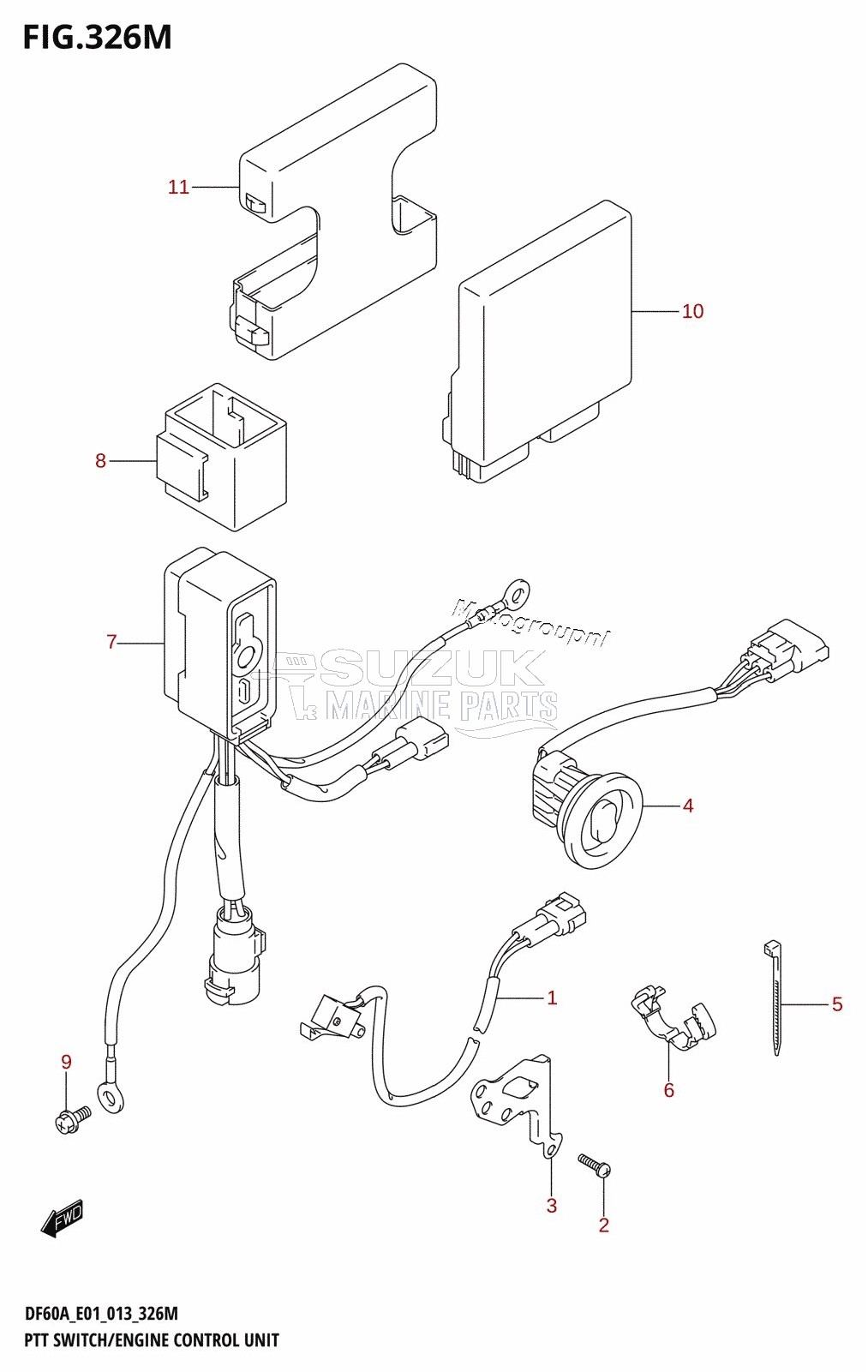 PTT SWITCH /​ ENGINE CONTROL UNIT (DF60ATH:E40)