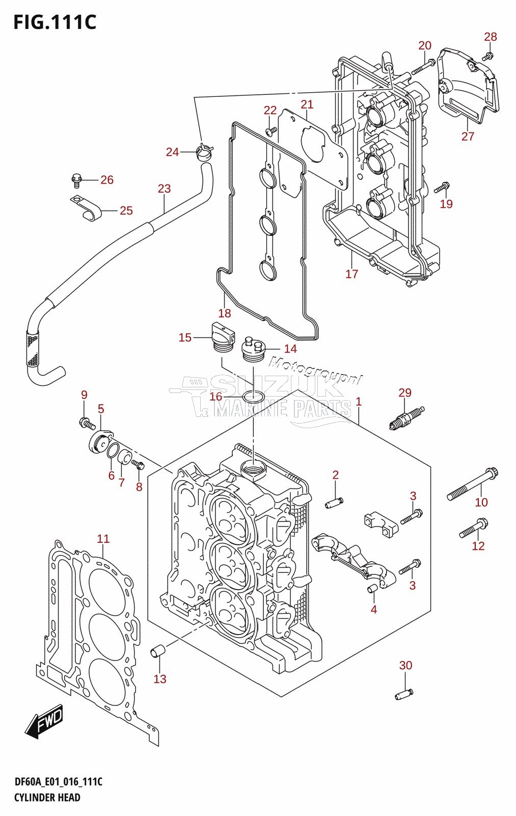 CYLINDER HEAD (DF40ATH:E01)