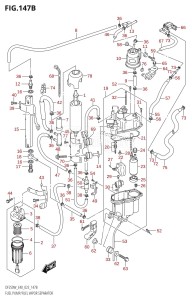 DF250 From 25005F-040001 (E40)  2020 drawing FUEL PUMP /​ FUEL VAPOR SEPARATOR (022,023)