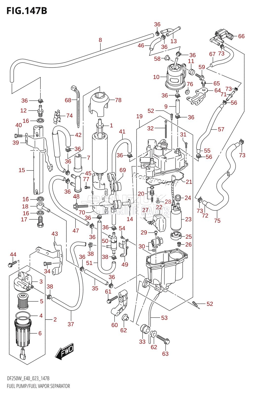 FUEL PUMP /​ FUEL VAPOR SEPARATOR (022,023)