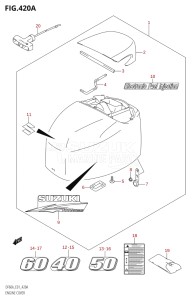 05003F-110001 (2011) 50hp E01-Gen. Export 1 (DF50AT  DF50ATH) DF50A drawing ENGINE COVER