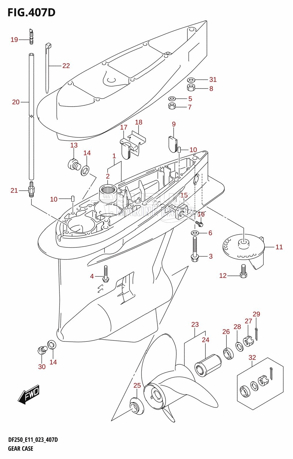 GEAR CASE (DF250T)