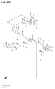 DF20A From 02002F-310001 (P01 P40)  2013 drawing CLUTCH ROD (DF9.9BR:P01)