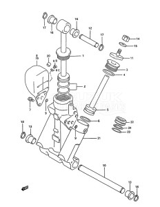 DT 75 drawing Trim Cylinder (1995 to 1997)