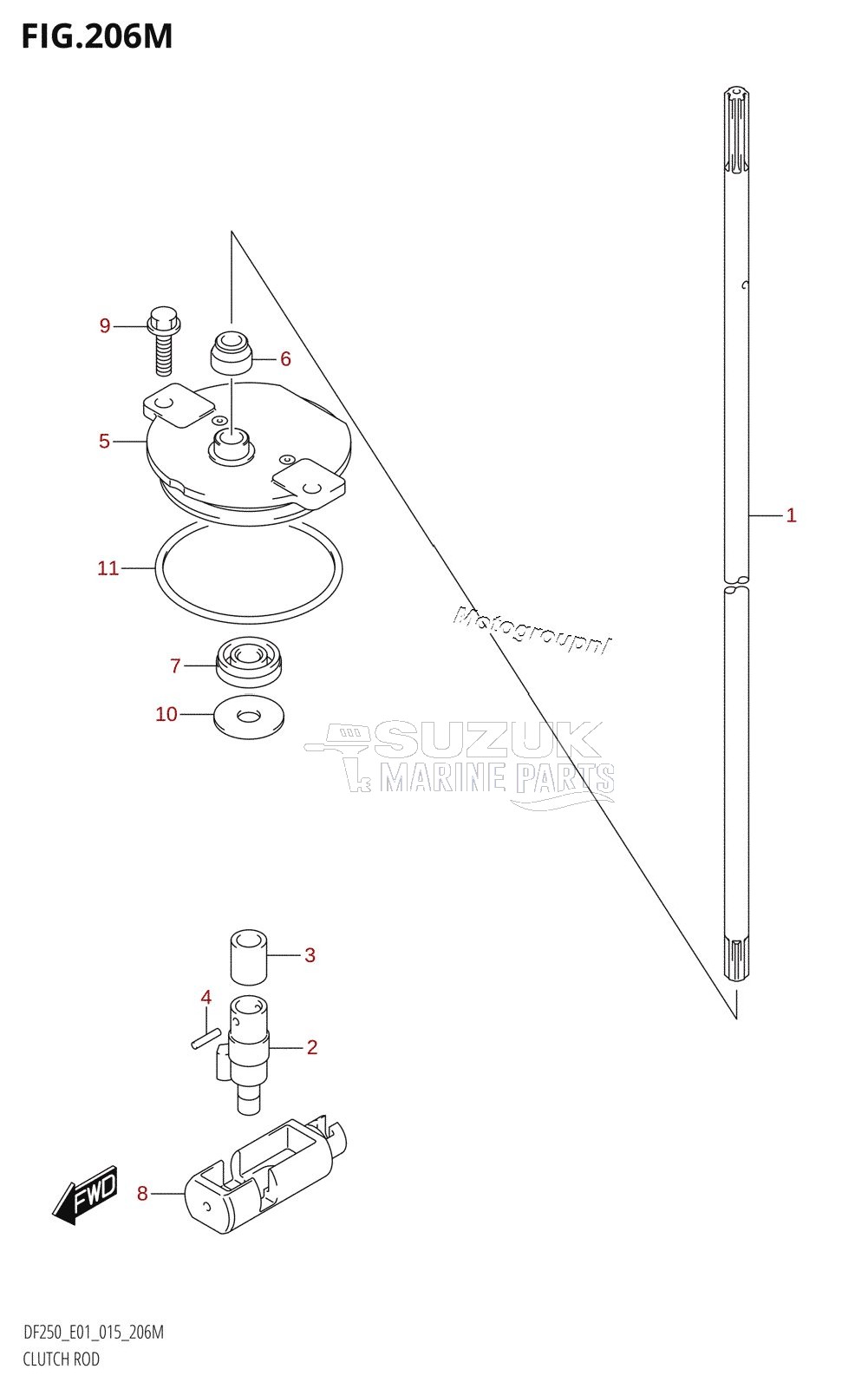 CLUTCH ROD (DF250Z:E40)