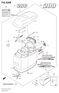 DF200Z From 20002Z-410001 (E03)  2014 drawing ENGINE COVER (DF200T:E03)