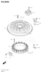 DF225Z From 22503Z-610001 (E01 E40)  2016 drawing MAGNETO (DF250Z:E40)