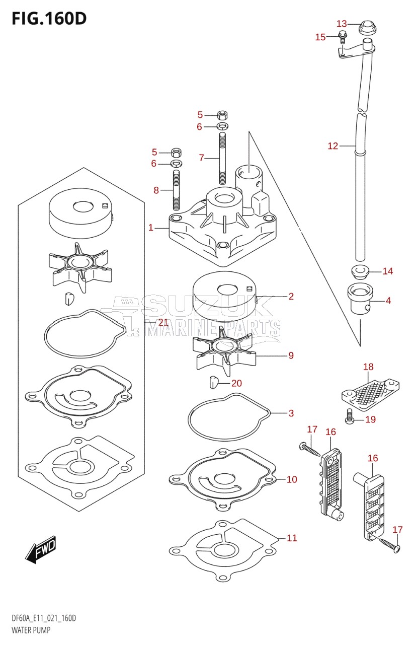 WATER PUMP ((DF60A,DF60AQH,DF60ATH):E40)