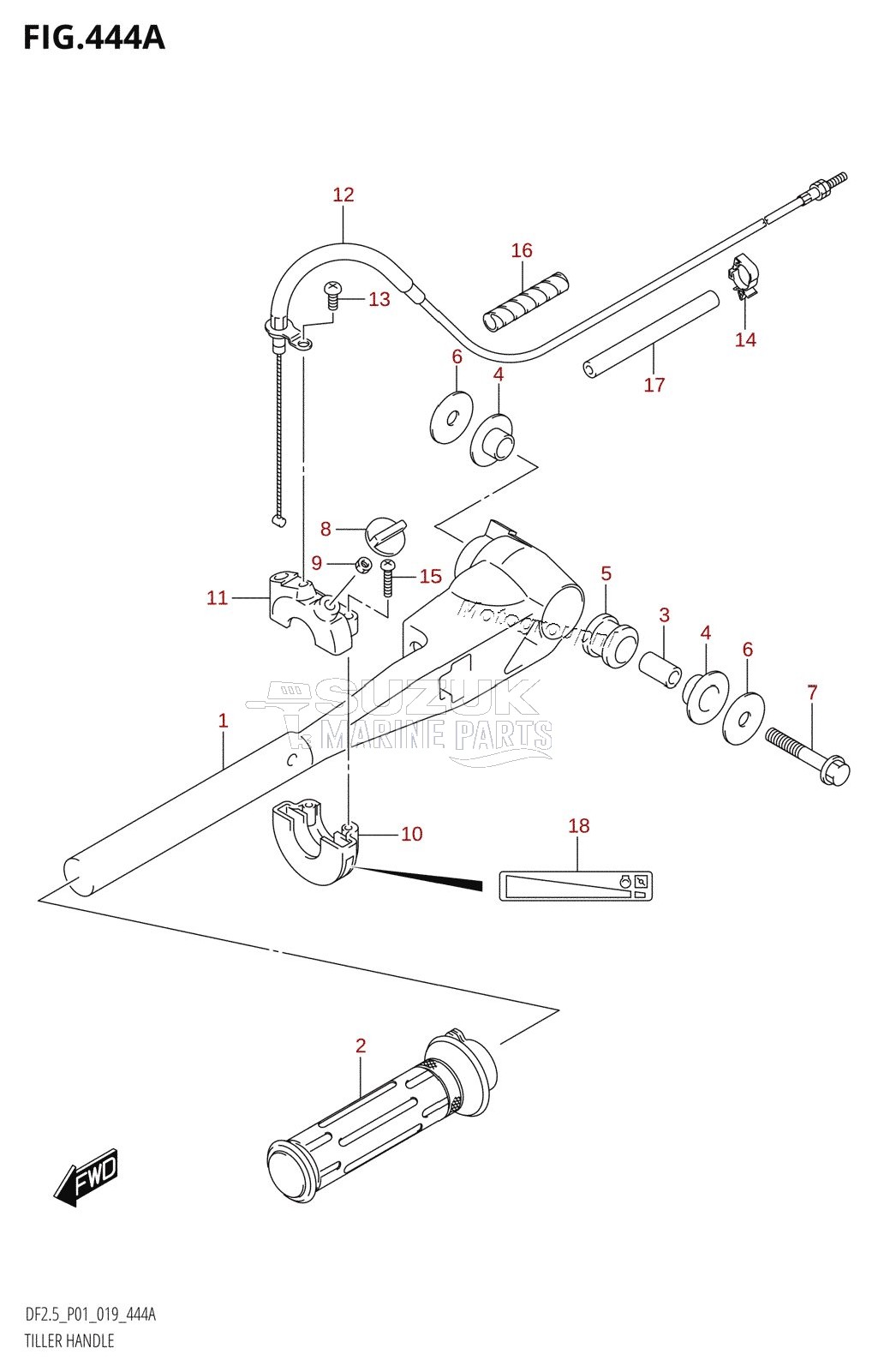 TILLER HANDLE