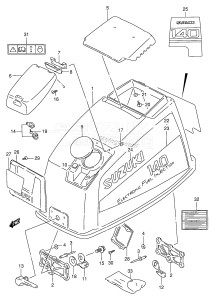 DT140 From 14003-861001 ()  1998 drawing ENGINE COVER (DT140EPI)