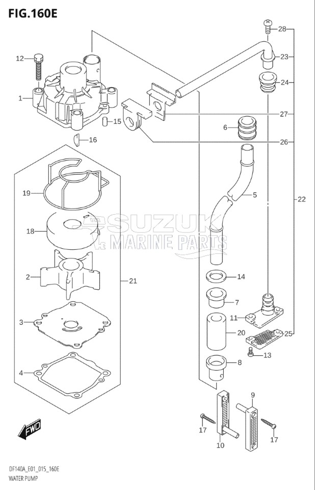 WATER PUMP (DF115AZ:E40)