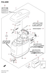 DF225Z From 22503Z-410001 (E03)  2014 drawing ENGINE COVER (DF225T:E03)